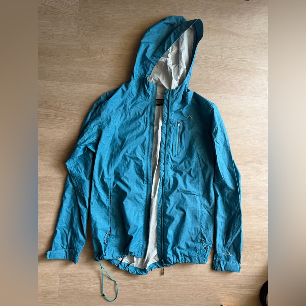 Paradox women’s blue rain jacket medium